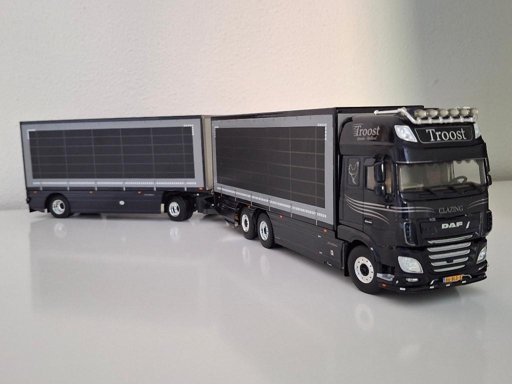 DAF XF SSC pluimvee combi Troost Otterlo WSi 1/50, Ophalen of Verzenden, Nieuw, Bus of Vrachtwagen, Wsi