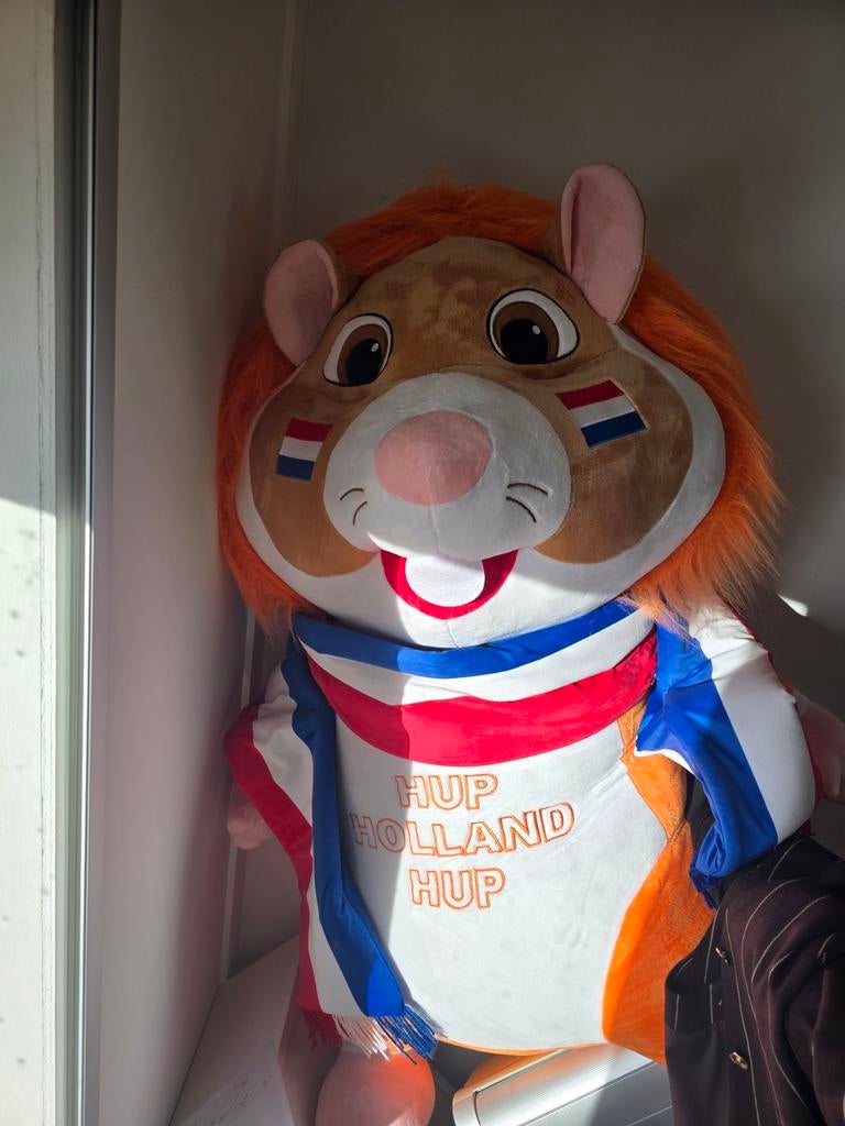 Grote Hup Holland Hup Hamster Knuffel AH EK en WK, Oranje, Overige merken, Overige karakters, Hamster