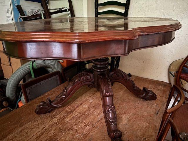 antieke tafel spinnenkoptafel salontafel mahonie, Ophalen