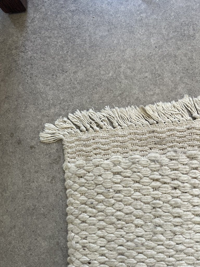 Benuta handgeweven vloerkleed 200x300 cm – crèmekleurig, Huis en Inrichting, Stoffering | Tapijten en Kleden, Ophalen, Crème, Gebruikt