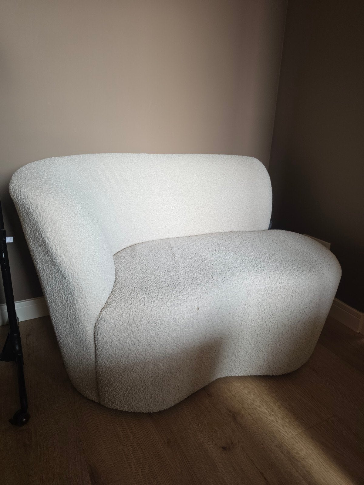 Woood bankje boucle, Ophalen, 75 tot 100 cm, Tweepersoons, Minder dan 150 cm