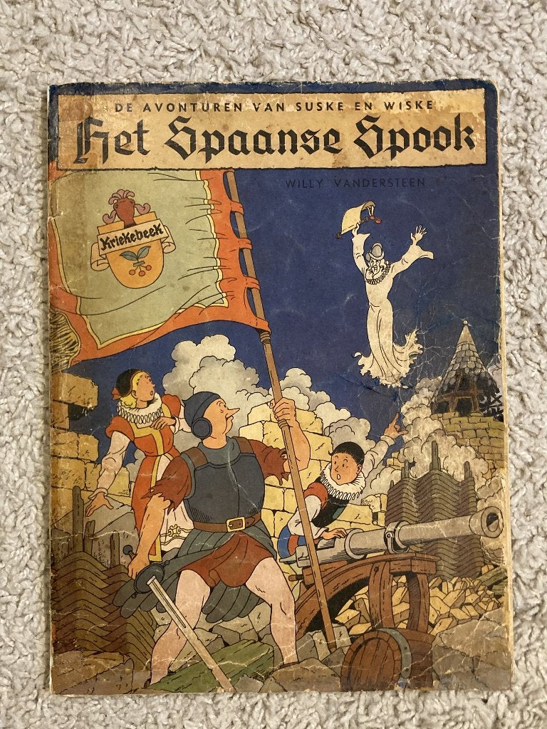 Suske Wiske - Blauwe Reeks - Spaanse Spook - 1e druk, 1952, Eén stripboek, Ophalen of Verzenden, Gelezen