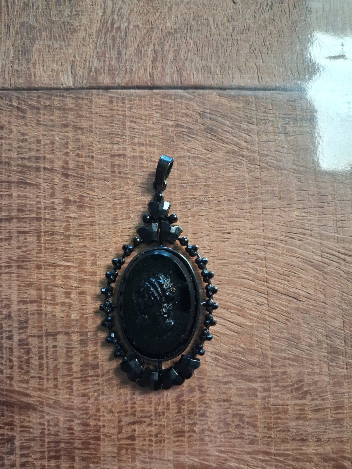 nostalgische oude glazen rouw hanger, Ophalen