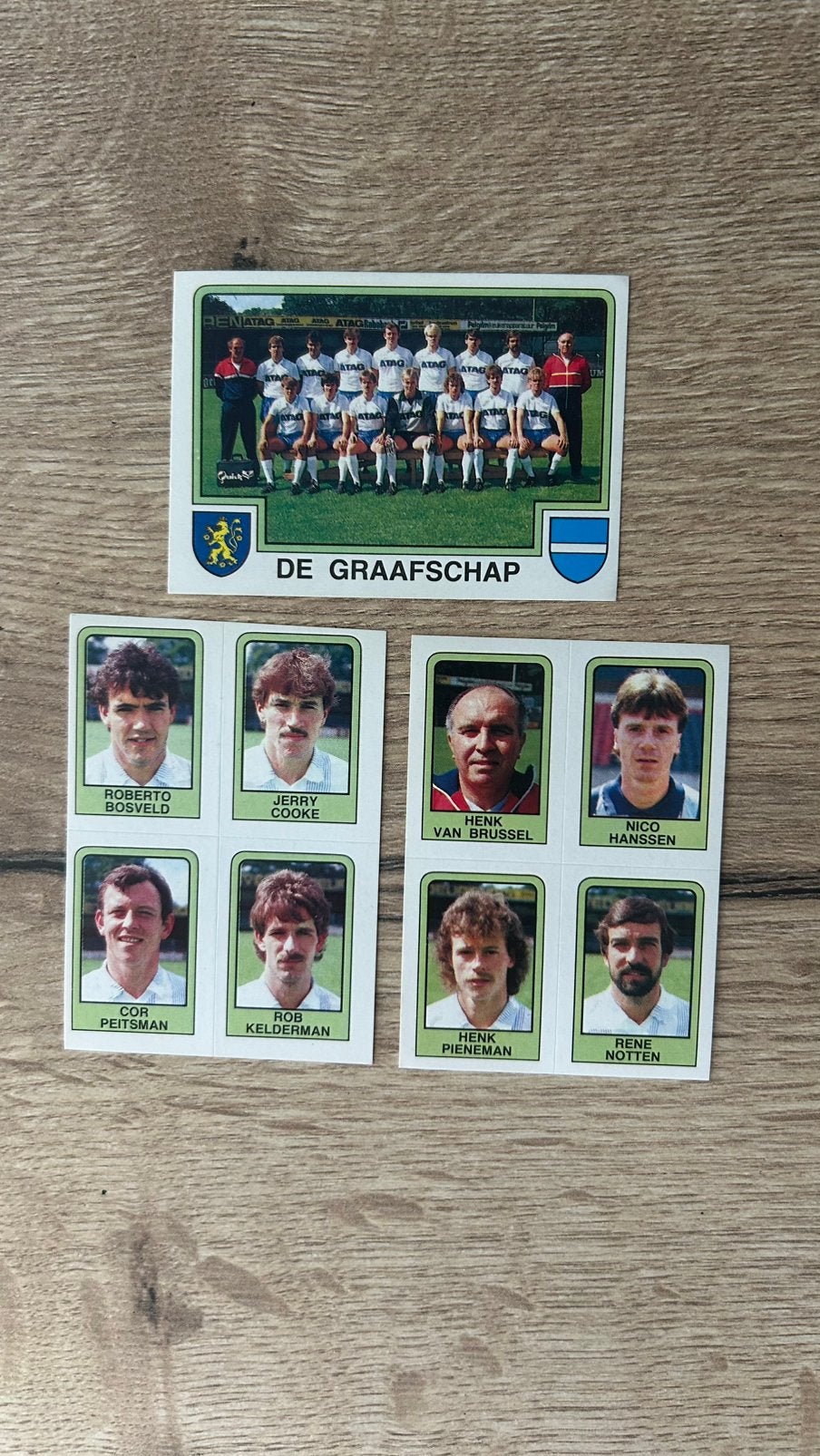 Panini Voetbal 86 plaatjes De Graafschap 3x, Verzenden, Zo goed als nieuw, Meerdere plaatjes