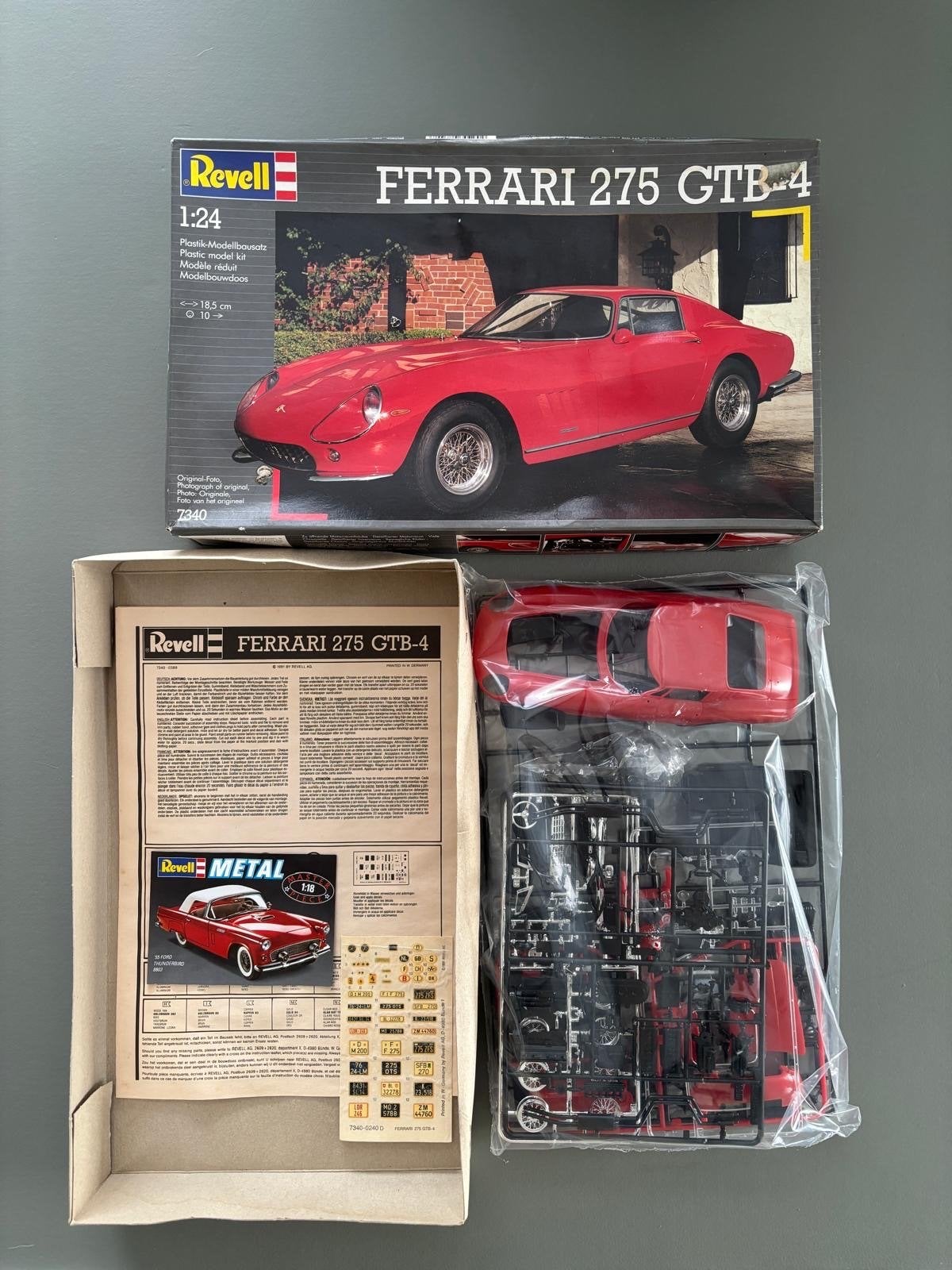 Revell Ferrari 275 GTB-4 Modelbouwkit 1:24, Hobby en Vrije tijd, Modelbouw | Auto's en Voertuigen, Ophalen, Auto, Nieuw, 1:32 tot 1:50