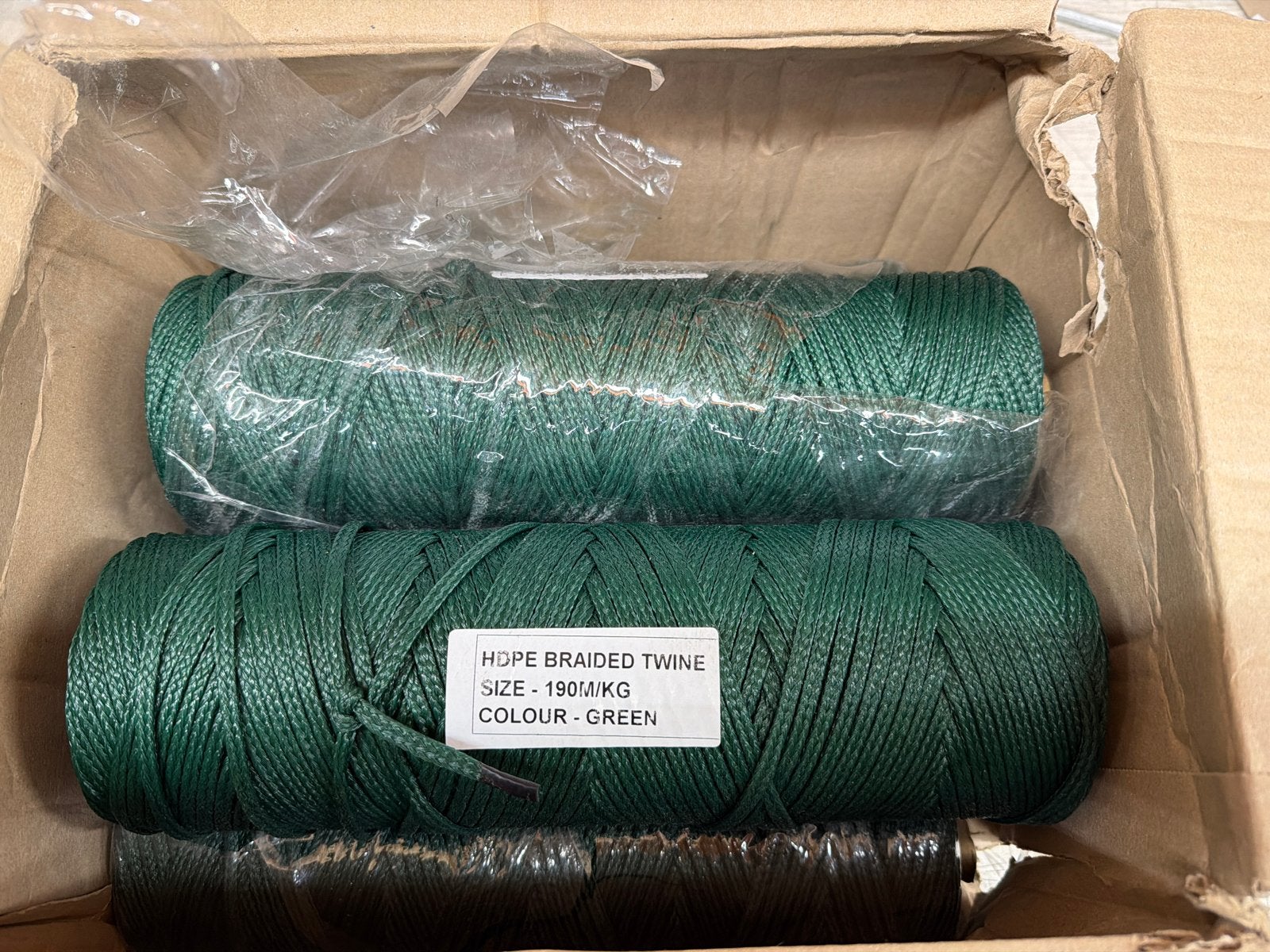 5x Groen HDPE Gevlochten Touw - 190m/kg, Overige typen, Nieuw, Ophalen of Verzenden, Nvt