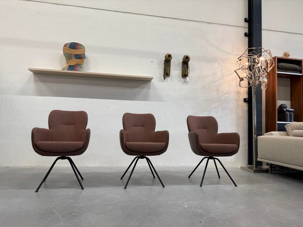 6 Nieuw Gealux Madison eetkamerstoelen Stof leer Stoel, Huis en Inrichting, Stoelen, Bruin, Nieuw, Ophalen of Verzenden, Gealux
