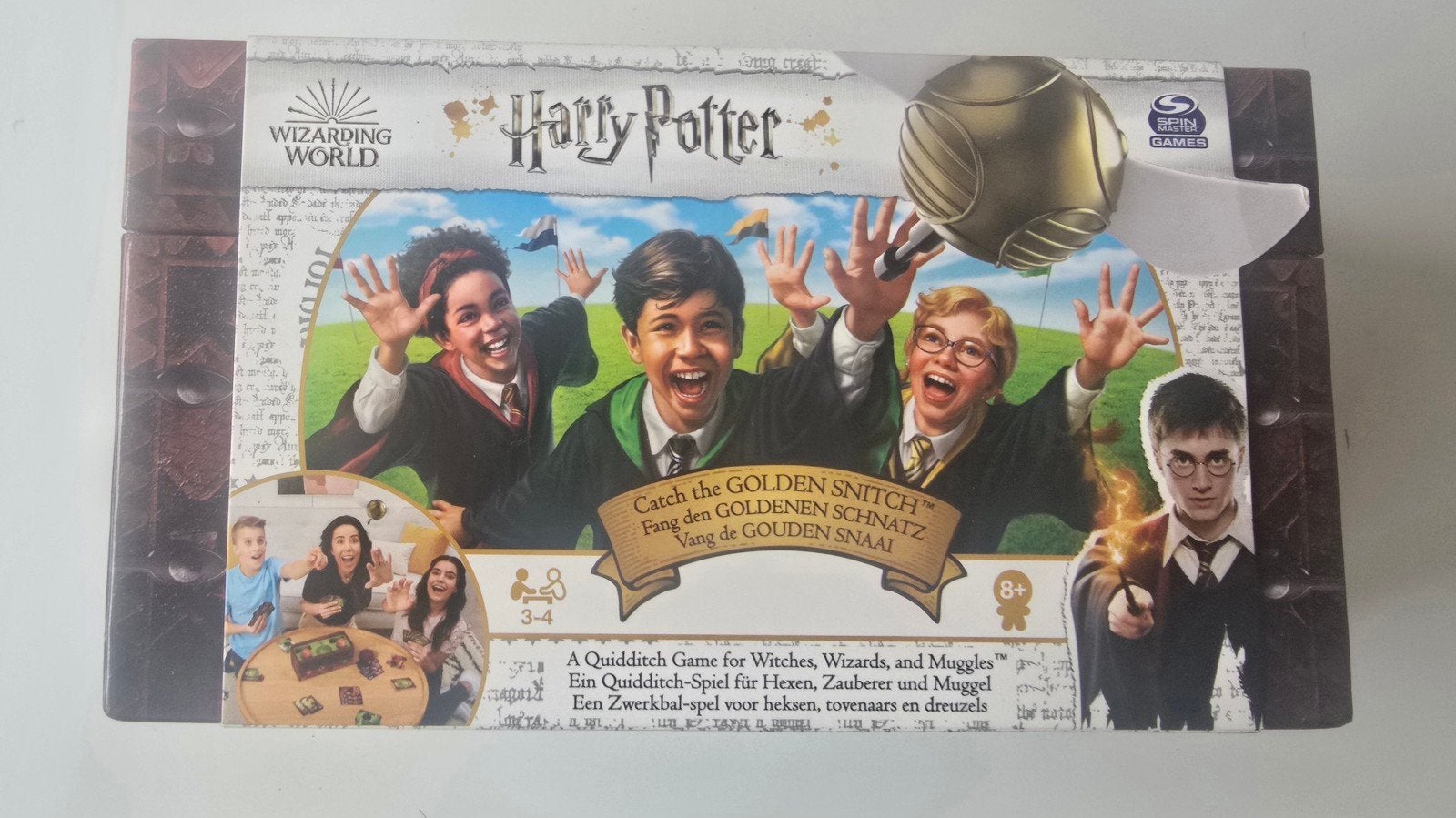 Harry Potter Catch the Golden Snitch kaartspel, Drie of vier spelers, Ophalen of Verzenden, Zo goed als nieuw, Spin Master Games