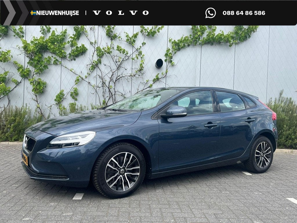 Volvo V40 1.5 T2 Polar+ | Navigatie | Stoelverwarming | Blue, 12 maanden, Euro 6, Blauw, Leder en Stof