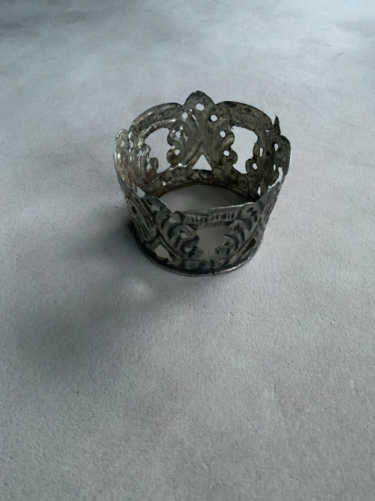 Set van 9 antieke zilverkleurige servetringen, Ophalen of Verzenden