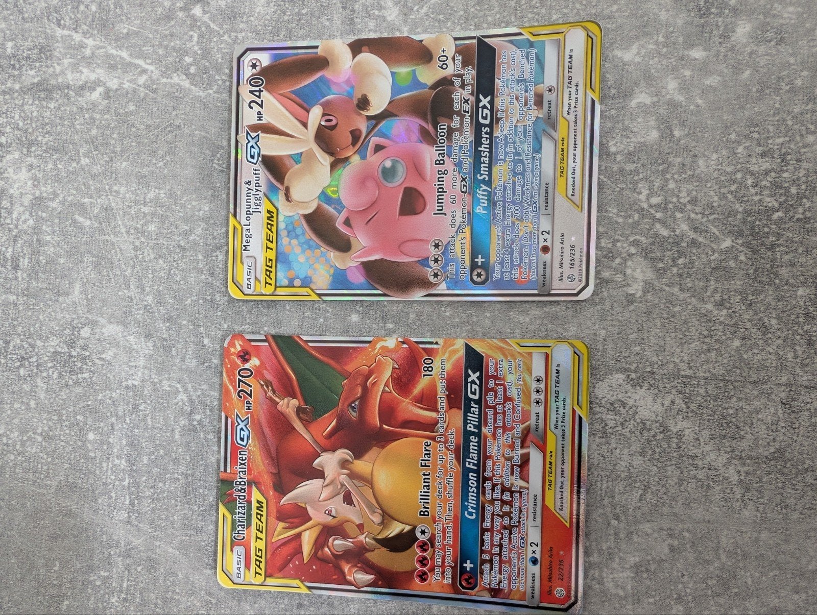 Pokémon TAG TEAM GX Mega Lopunny & Jigglypuff, charizard, Ophalen of Verzenden, Meerdere kaarten
