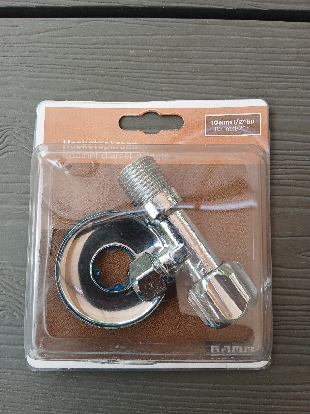 Hoekstopkraan 10 mm x 1/2" buitendraad, Ophalen of Verzenden, Nieuw, Chroom