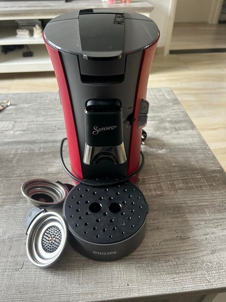 Philips Senseo Original HD6554/60 Koffiepadapparaat Rood, Ophalen, Koffiemachine, Zo goed als nieuw, 2 tot 4 kopjes