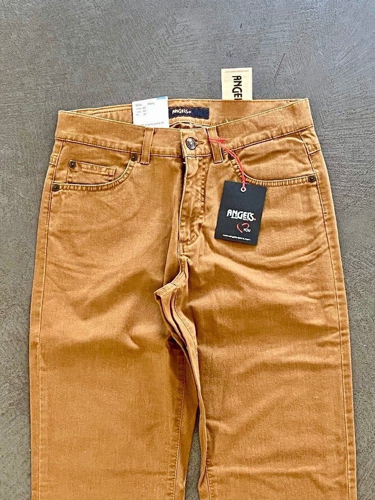 J245 Nieuw: Angels spijkerbroek 36=S broek jeans Dolly bruin, Kleding | Dames, Overige kleuren, Nieuw, Ophalen of Verzenden, W28 - W29 (confectie 36)
