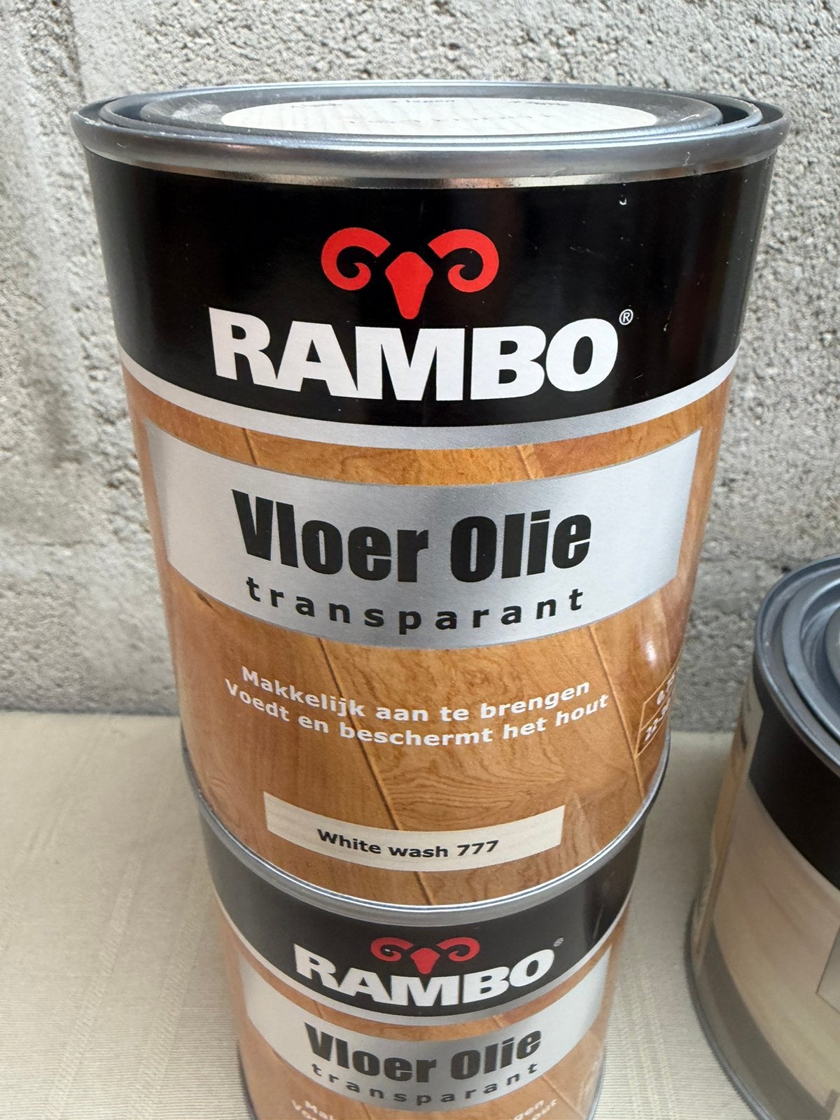 Rambo transparante vloerolie white wash 0,75liter, Ophalen of Verzenden, Nieuw