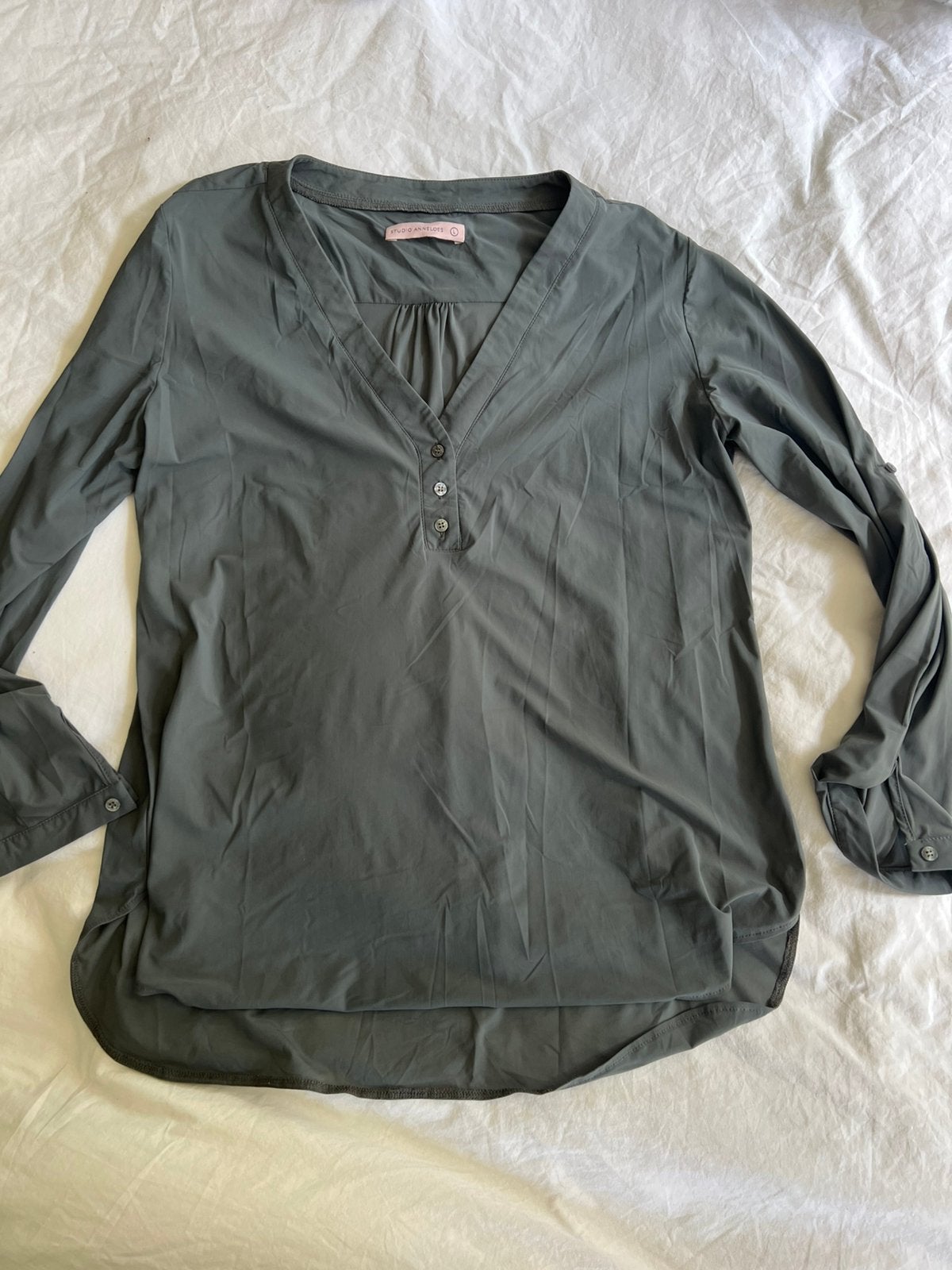 Studio Anneloes blouse Evi groen maat L zgan  euro 40, Ophalen of Verzenden, Zo goed als nieuw, Maat 38/40 (M), Geel
