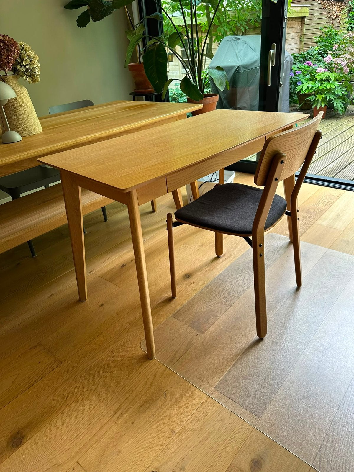 Bureau hout Scandinavisch, Huis en Inrichting, Bureaus, Ophalen, Gebruikt, 120 cm, Scandinavisch