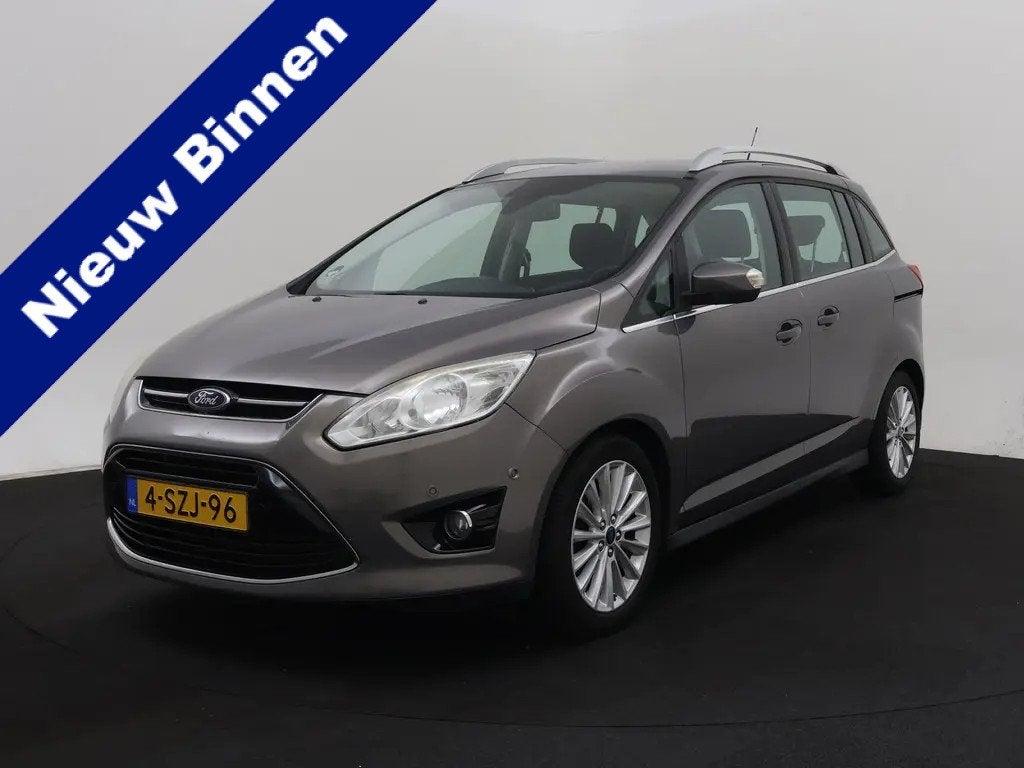 Ford Grand C-Max 1.0 Titanium, super mooie auto, distributie, Auto's, Voorwielaandrijving, Gebruikt, Bruin, Origineel Nederlands