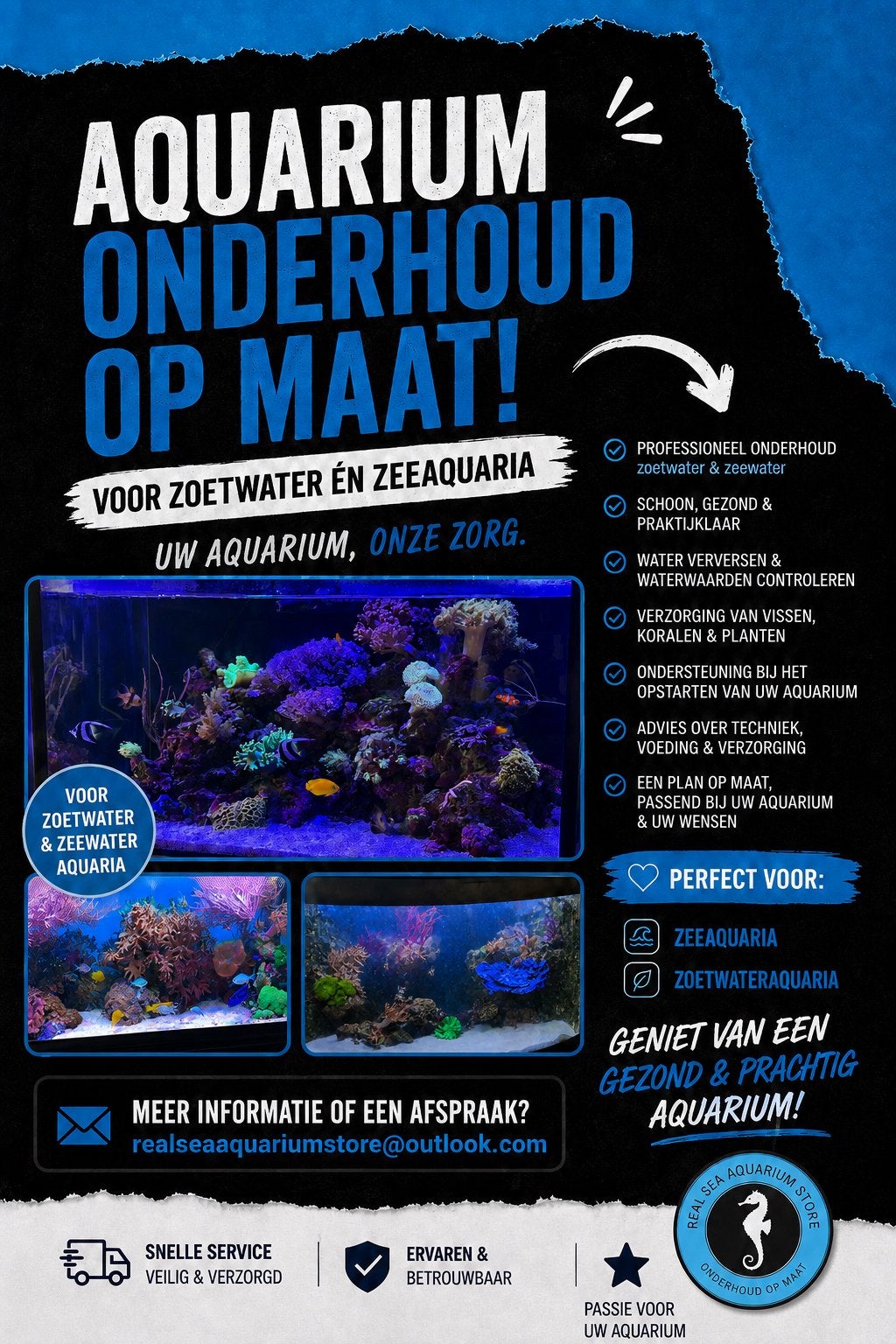 Aquarium onderhoudt opmaat, Dieren en Toebehoren, Ophalen, Zo goed als nieuw