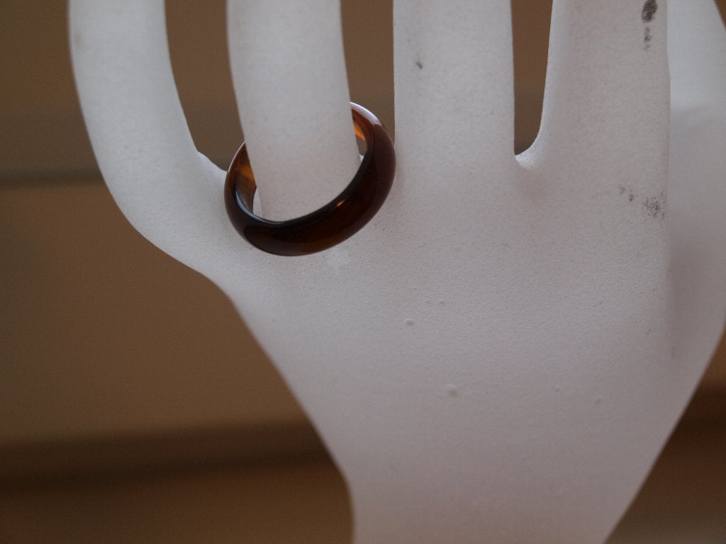 Vintage Bruine Ring - Uniek en Stijlvol, Sieraden, Tassen en Uiterlijk, Bruin, Nieuw, Ophalen of Verzenden, Dame of Heer