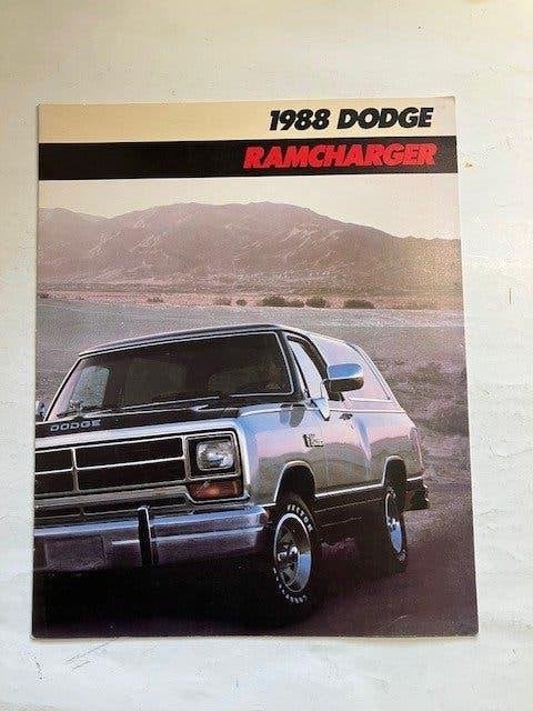 1988 Dodge Ramcharger Brochure - Origineel  1988, Algemeen, Ophalen of Verzenden, Zo goed als nieuw, Dodge