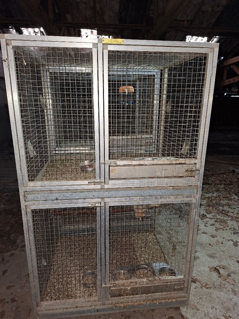 grote verrijdbare vogelkooi 2 verdiepingen voliere, Ophalen, Metaal, Vogelkooi