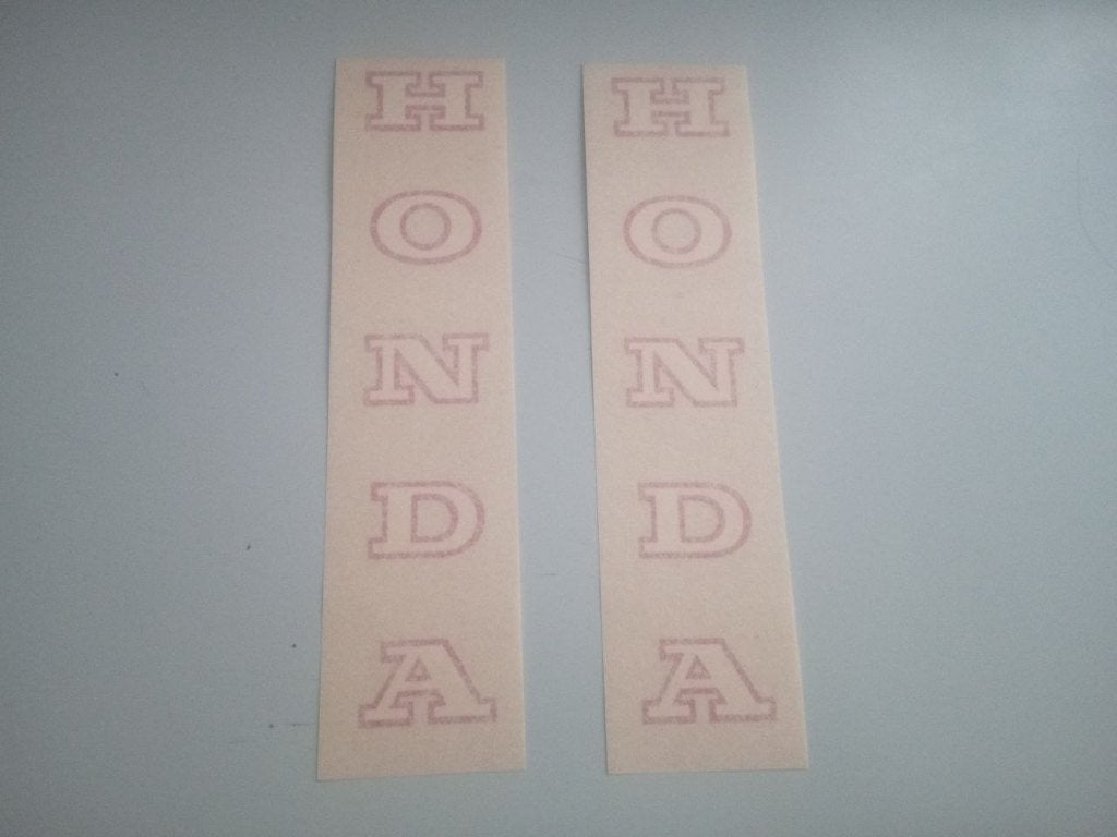 Honda bromfiets rood / wit voorvork stickers van falco 10350, Ophalen of Verzenden, Nieuw, Overige typen, Overige merken
