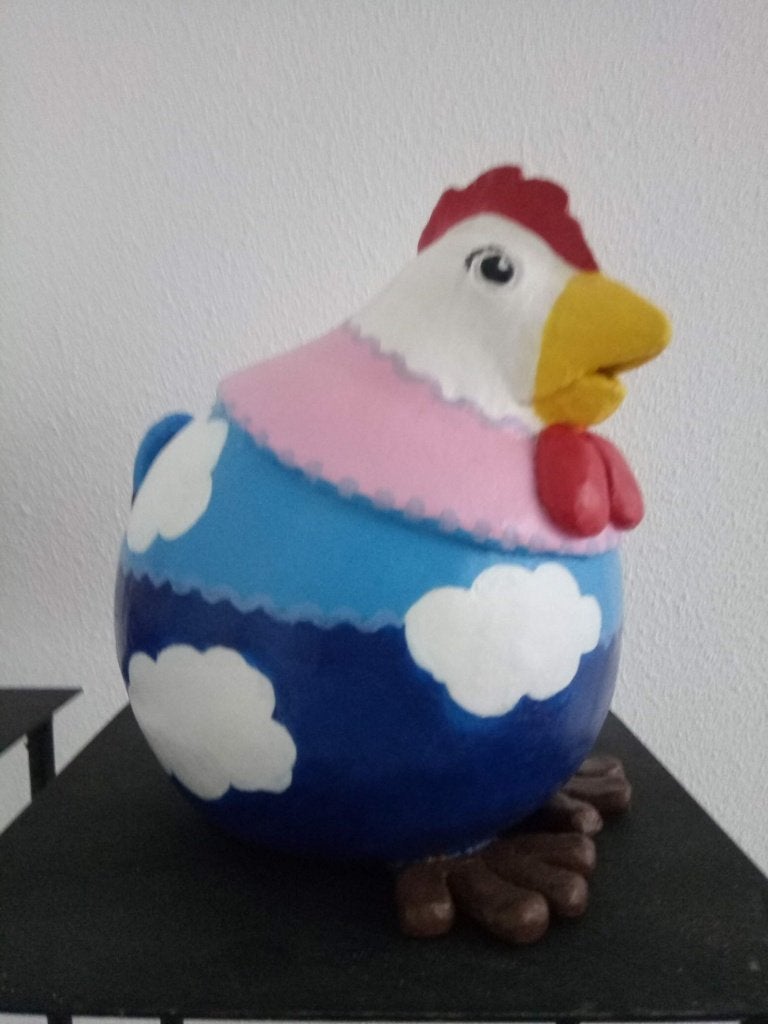 BONTE KIP, beeld, keramiek, Ophalen, Nieuw, Dier