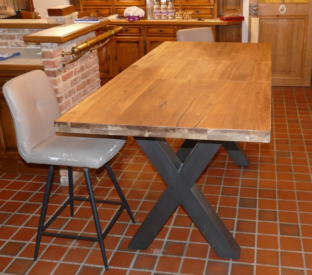 Henders & Hazel : Eettafel industrielook (uitschuifbaar), Zo goed als nieuw, Vijf personen of meer, Schilde, Henders & Hazel