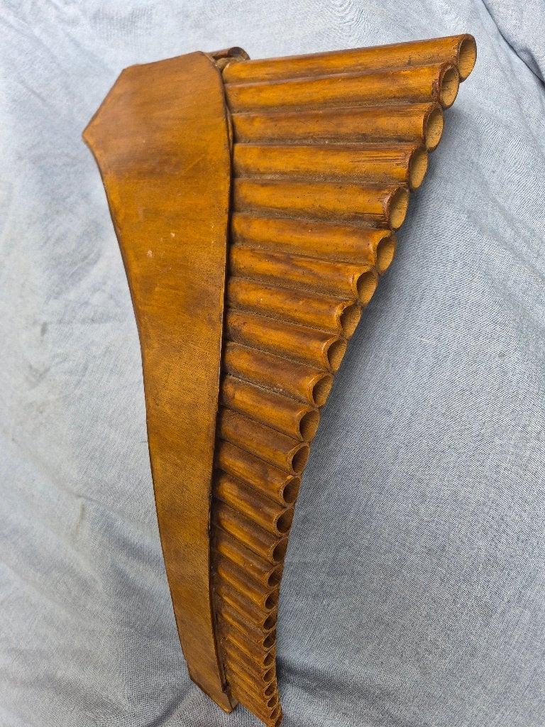 TSTS panfluit instrument, antiek, Rechts Links 25 Pijpen, Ophalen, Gebruikt, Overige instrumenten
