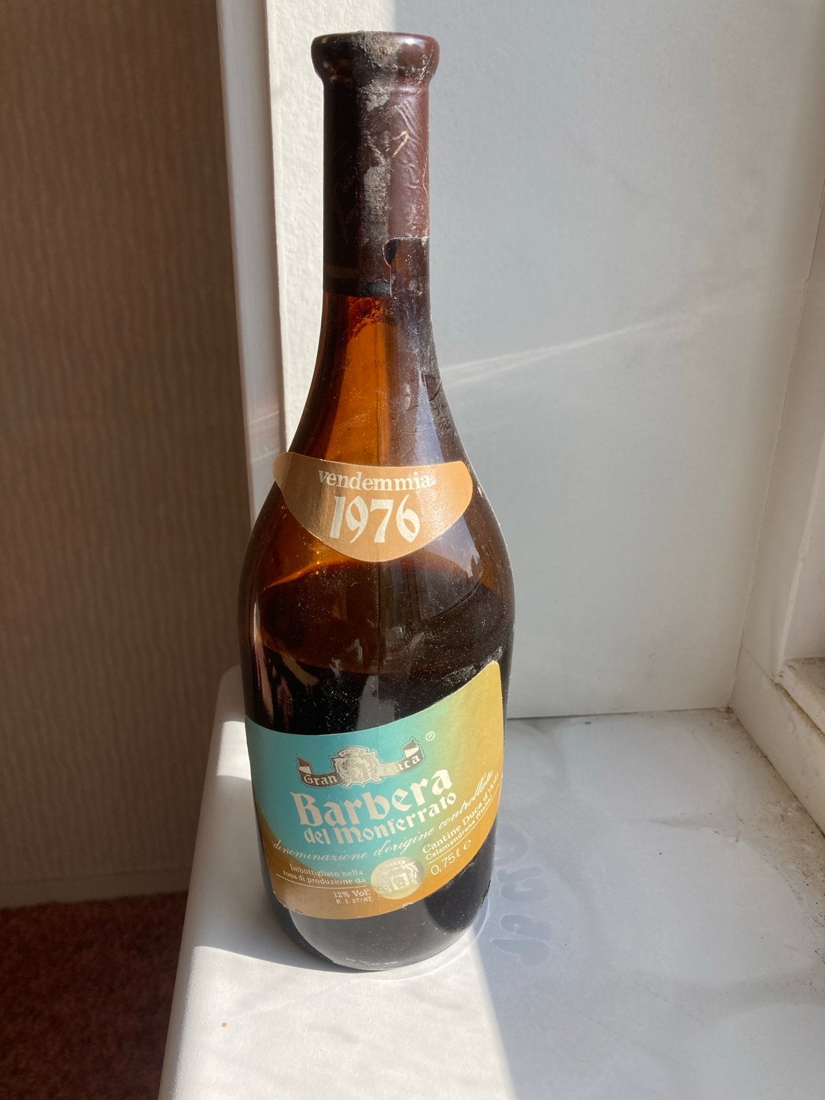 Vintage Barbera del Monferrato 1976 - Rode Wijn, Ophalen, Gebruikt, Italië, Rode wijn