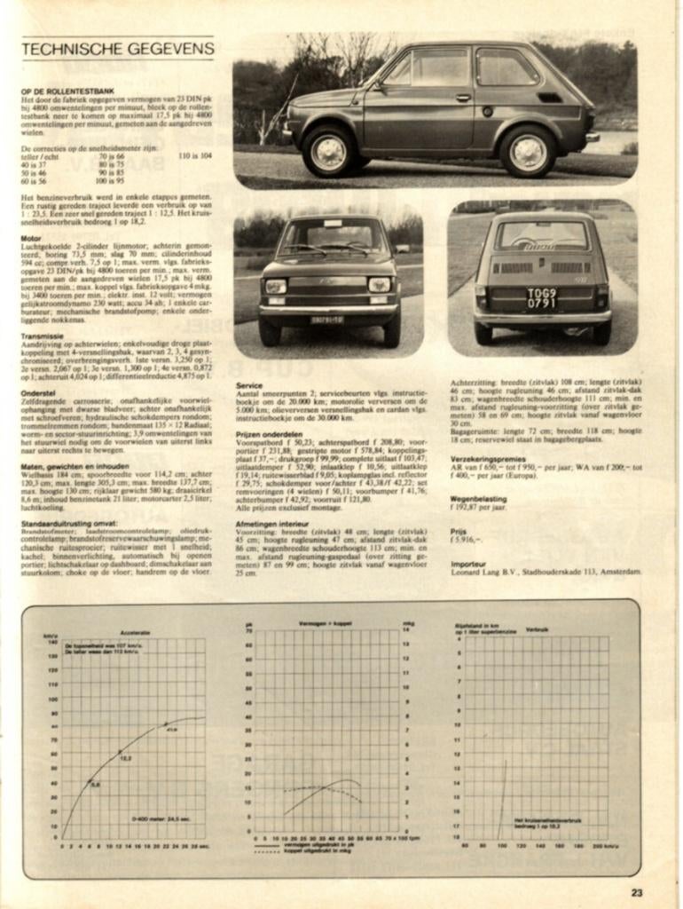 Autovisie test Fiat 126 1973, Ophalen of Verzenden, Gelezen, Overige merken