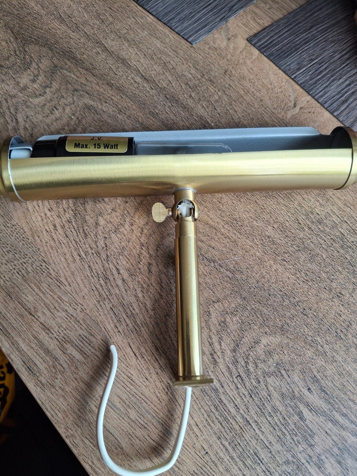 klassieke messing schilderij lamp met een verstelbare arm en, Ophalen of Verzenden