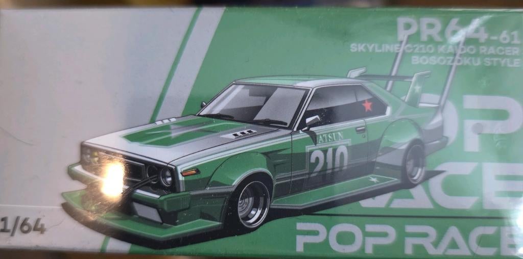 Pop Race Skyline C210 Kaido Racer 1/64, Ophalen of Verzenden, Poprace64, Onbekend, Onbekend