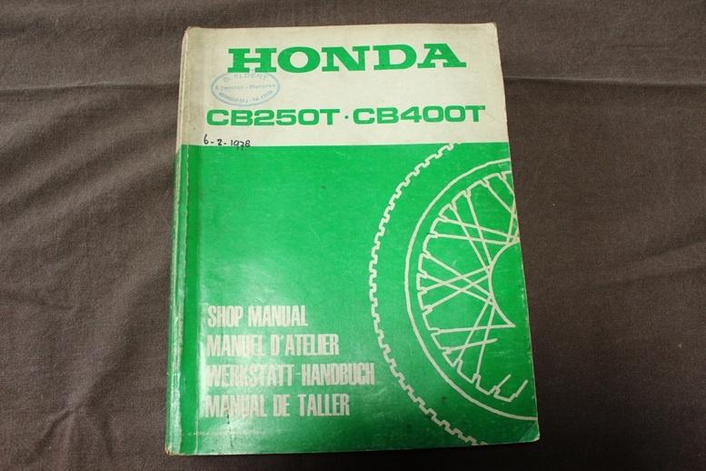 Honda CB250T CB400T 1977 motorcycle shop manual  CB 250 400, Motoren, Ophalen of Verzenden, Honda