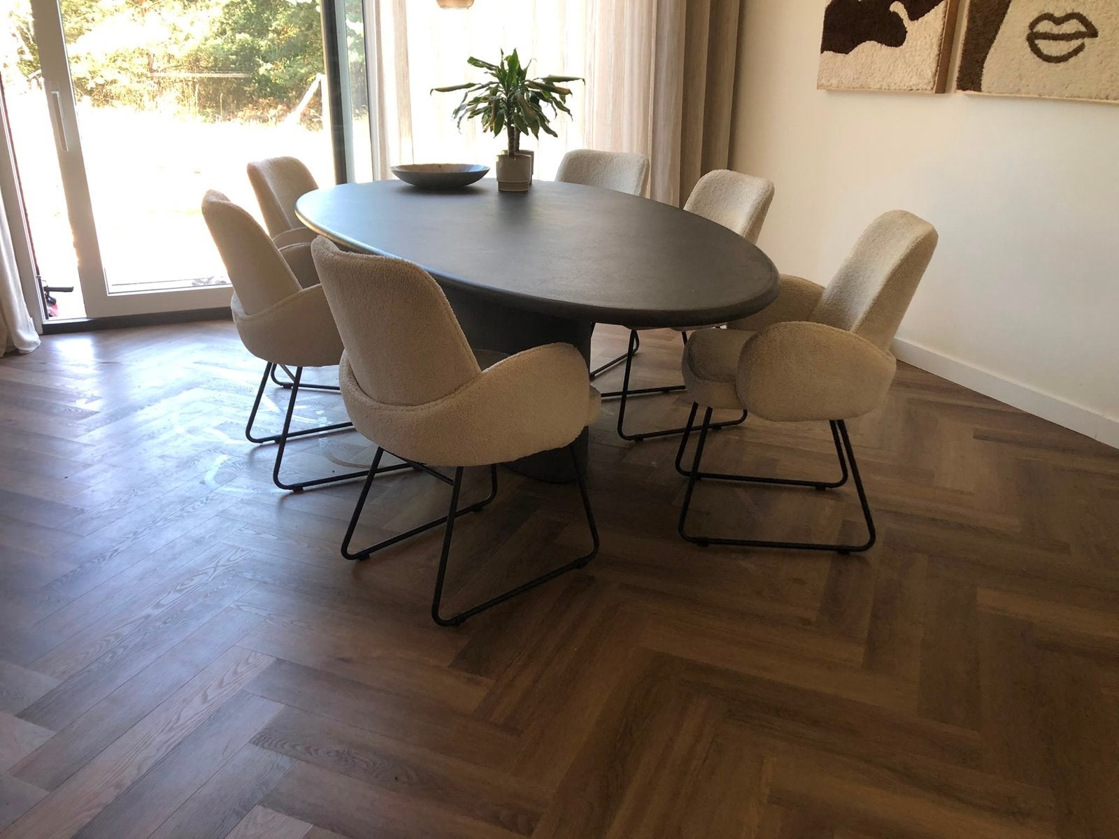 Goossens Teddy Eettafelstoel, Huis en Inrichting, Stoelen, Zo goed als nieuw, Vijf, Zes of meer stoelen, Stof, Overige kleuren