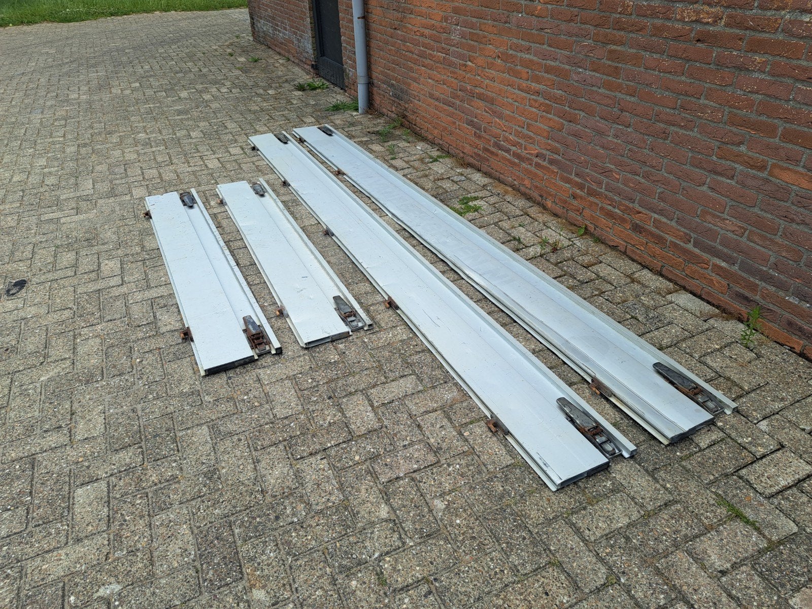 Aluminium borden aanhangwagen 396.5cm lang 197.5 breed, Ophalen, Gebruikt, ., .
