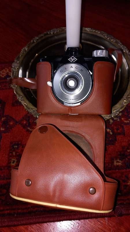 nette AGFA CLACK camera in origineme tas, Ophalen of Verzenden, Gebruikt, Compact, Overige Merken