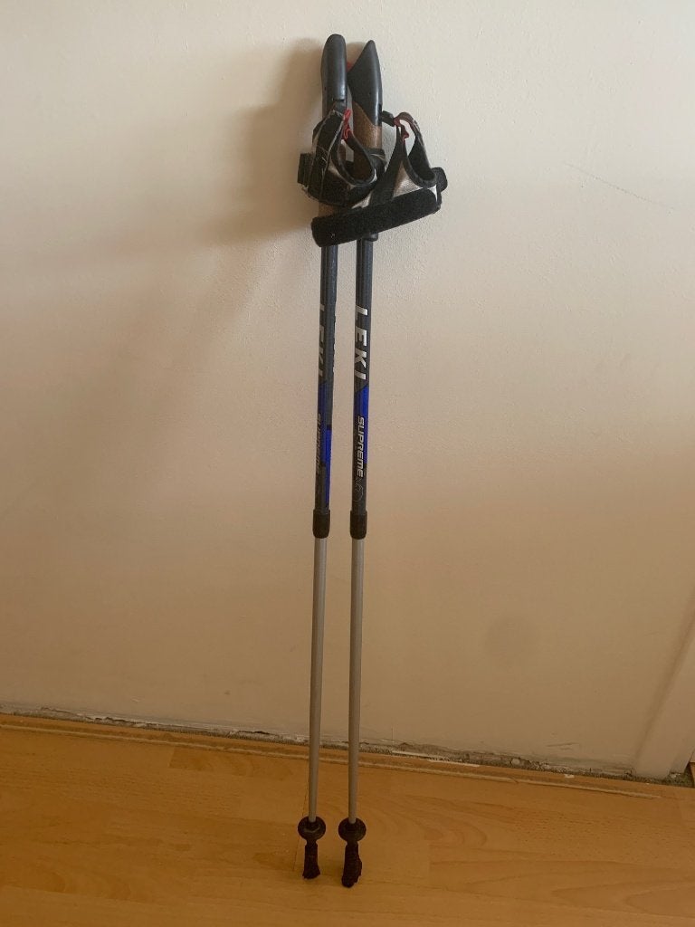 telescopische Nordic Walking stokken, Sport en Fitness, Bergsport en Wandelen, Ophalen, Zo goed als nieuw, Wandelstok