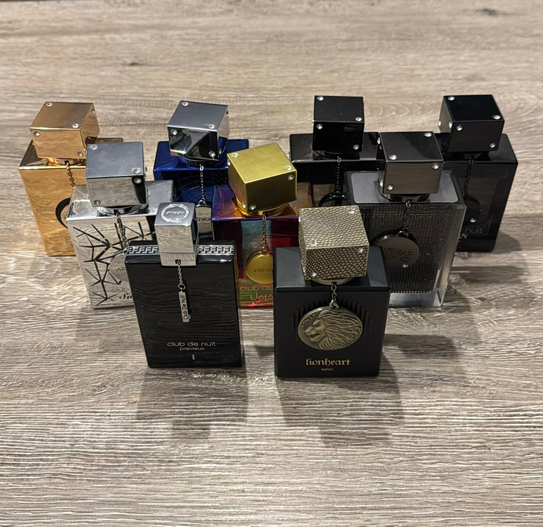 ARMAF CLUB DE NUIT COLLECTION - DECANTS/SAMPLES | 9 GEUREN, Ophalen of Verzenden, Zo goed als nieuw