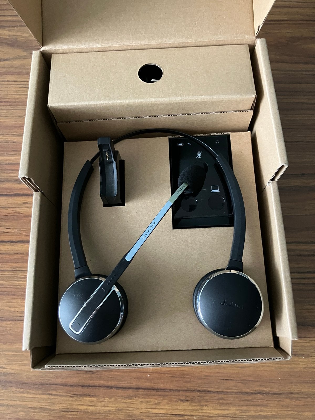 Jabra Pro 9450 Duo draadloze headset met accessoires, Computers en Software, Headsets, Ophalen of Verzenden, Zo goed als nieuw