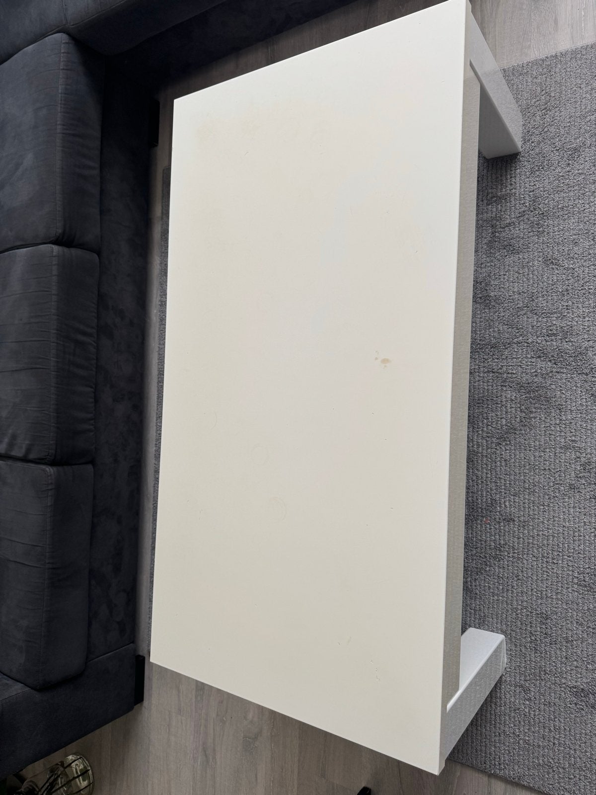 Witte salontafel, rechthoekig en modern, Ophalen, Gebruikt, 100 tot 150 cm, 50 tot 100 cm