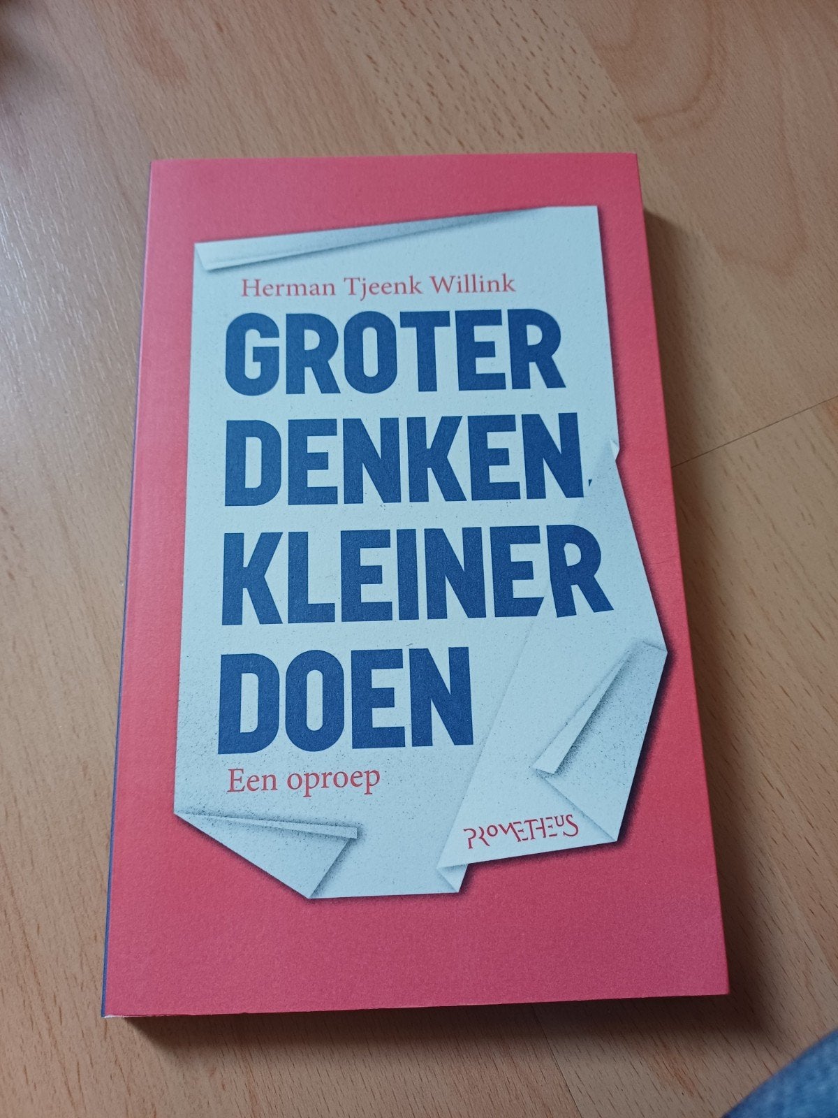 Groter Denken Kleiner Doen - Herman Tjeenk Willink, Boeken, Ophalen of Verzenden, Zo goed als nieuw, Herman Tjeenk Willink, Nederland