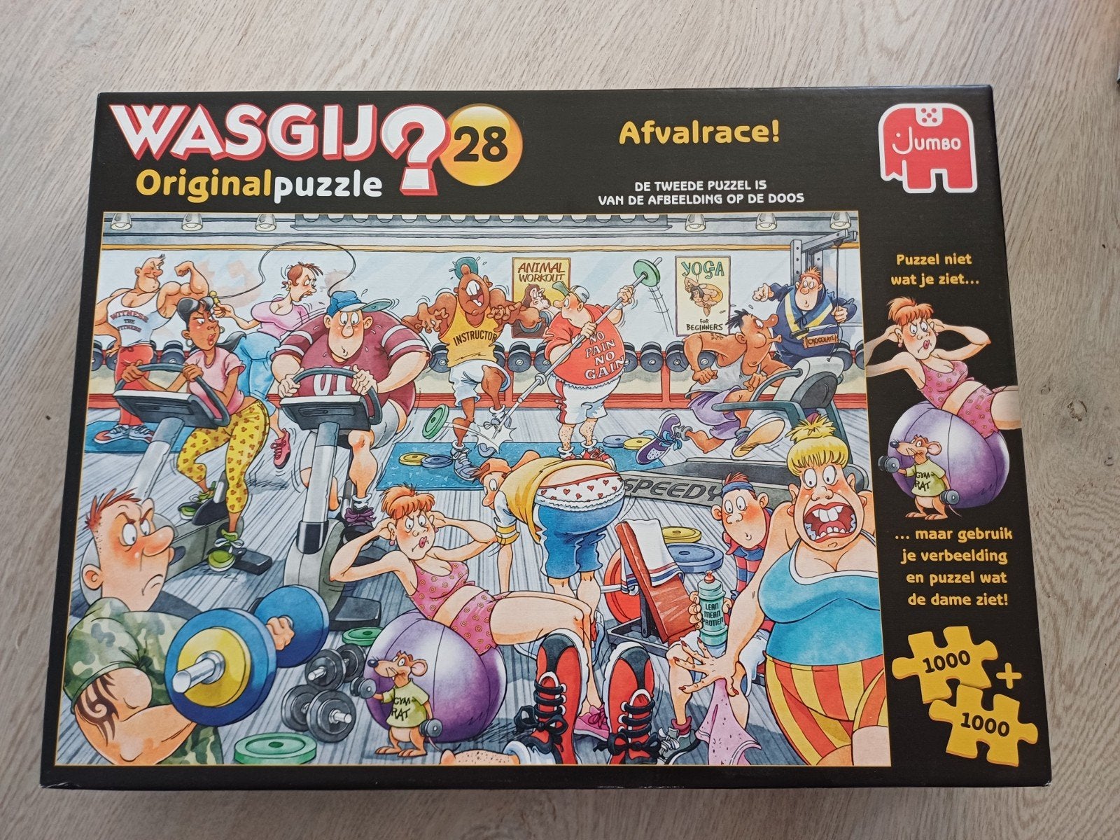 2 Wasgij-puzzels in 1 doos, Ophalen, 500 t/m 1500 stukjes, Zo goed als nieuw