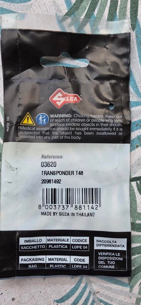 Nieuwe Silca T48 Transponder voor autosleutels, Ophalen of Verzenden, Nieuw