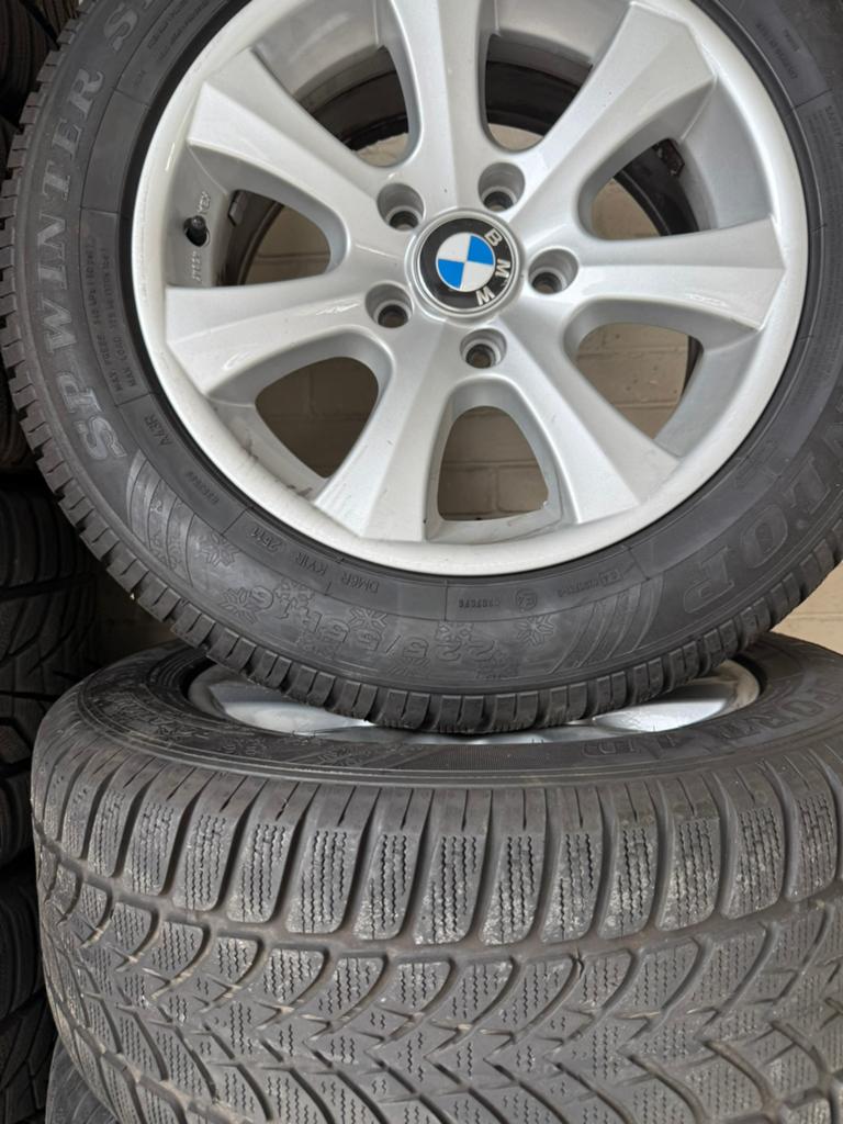 BMW E60/61 velgen + winterbanden 225/55/16, Auto-onderdelen, Banden en Velgen, Ophalen, Gebruikt, 16 inch, Winterbanden