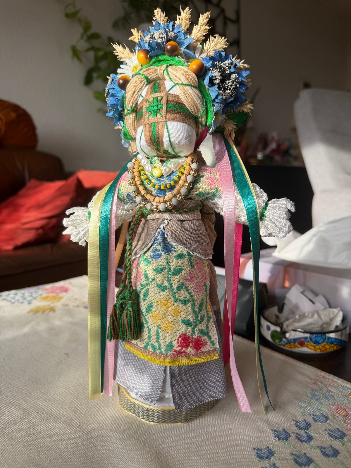 Handgemaakte Oekraïense Motanka Pop - Uniek Decoratiestuk, Verzamelen, Ophalen, Nieuw, Pop