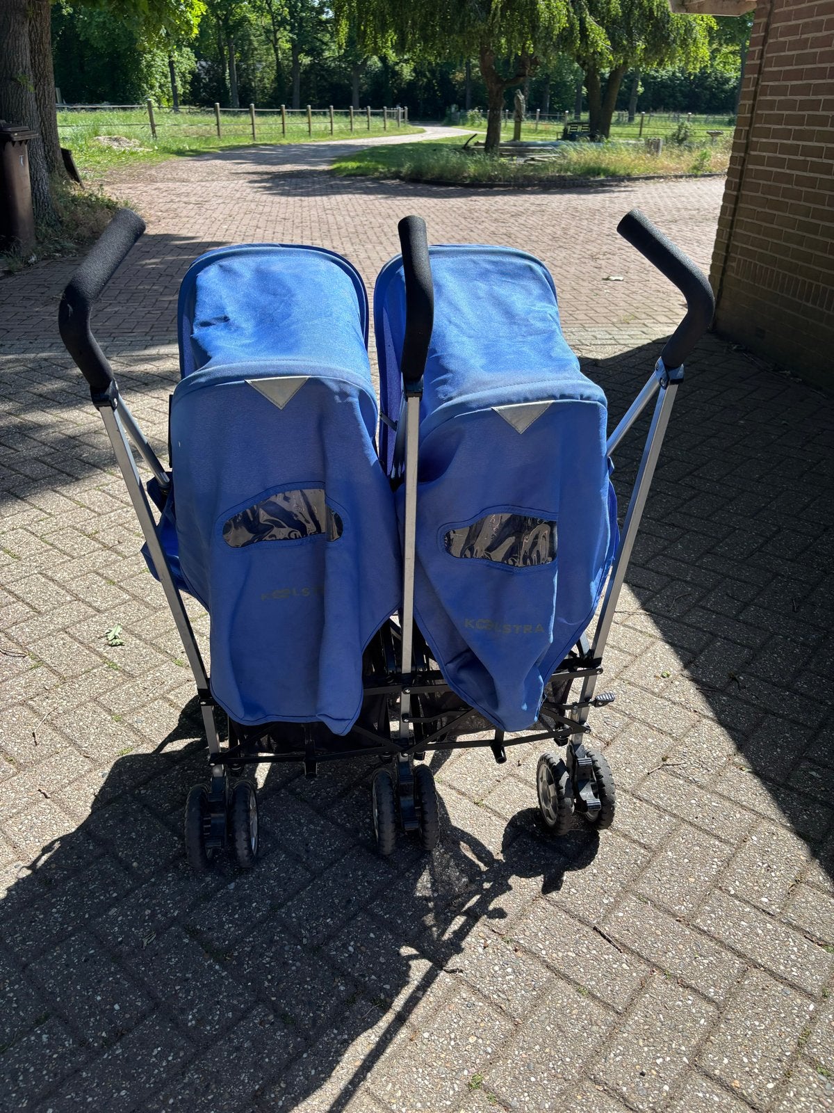 Koelstra Duowagen - Blauw, Kinderen en Baby's, Gebruikt, Duowagen, Ophalen, Kinderwagen