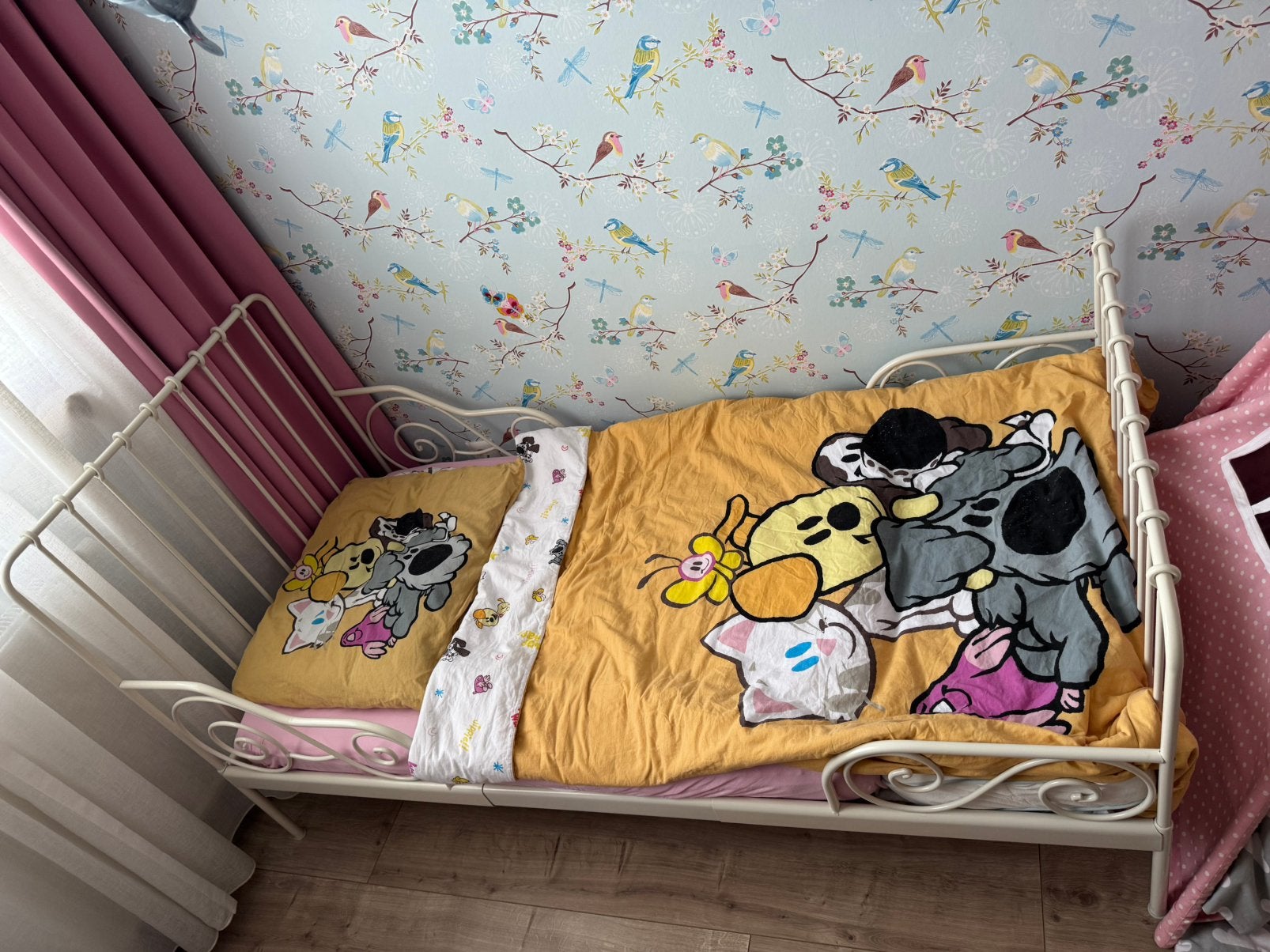 Ikea Minnen meegroeibed in keurige staat, Gebruikt, 70 tot 85 cm, 180 cm of meer, Ophalen