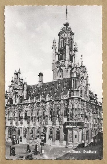 Oude Ansichtkaart Middelburg Stadhuis - Echte Foto, Ophalen of Verzenden, Voor 1920, Ongelopen, Zeeland